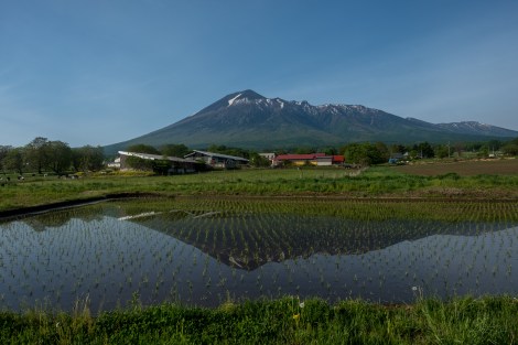 Mt Hachimantai rice paddy reflections