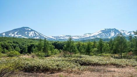 Snowy mountain and plateau views