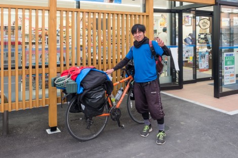 This is Yamashita-san, he's been cycle touring around Japan for over a year already and had heaps of great tips for me, thanks!