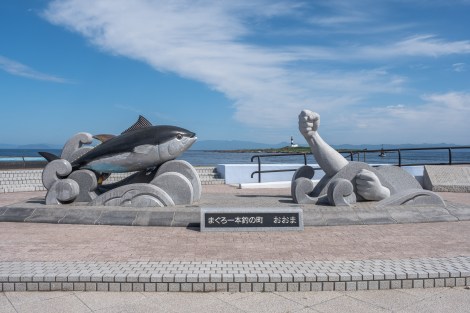 Cape Oma is famous for pole and line tuna fishing. The tuna fish at this monument is apparently modelled on a 440kg one that was caught here in 1994.