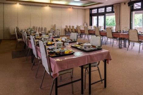The breakfast room at Hotel New Katsura, Ryotsu, Sado Island
