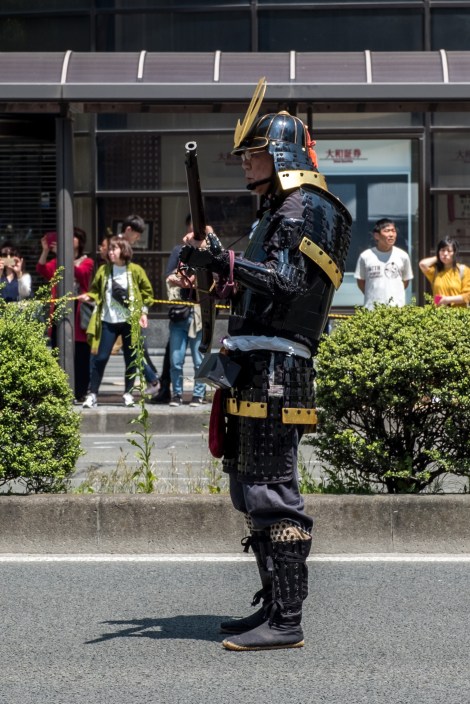 A samurai at the Aoba Matsuri, Sendai