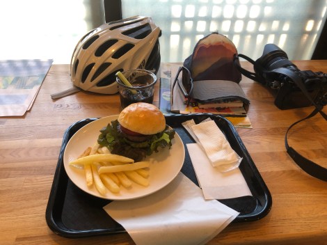 I had this delicious burger and Kappa cola for lunch in Tono at Michael's Cafe next to the tourist office.