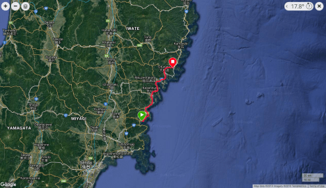 Jb43 - google map from Garmin Connect