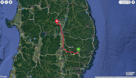 Jb46 - google map from Garmin Connect