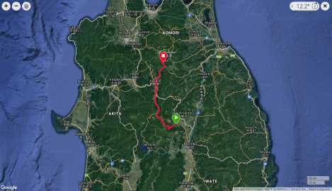 Jb47 - google map from Garmin Connect