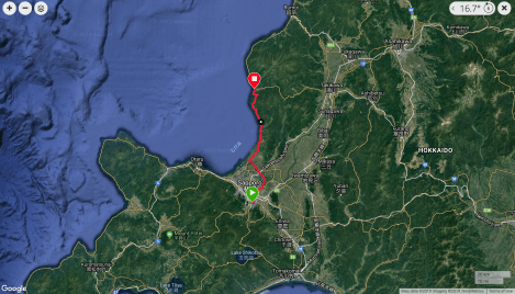 Jb57 - google map from Garmin Connect