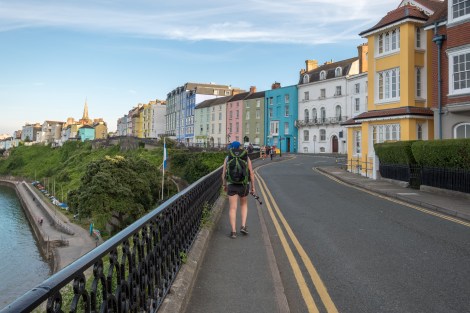 Walking into the beautiful coastal town of Tenby