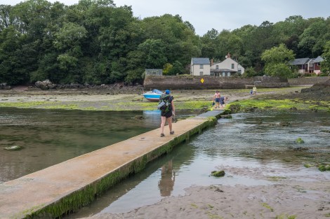 Low-tide crossing at Sandy Haven
