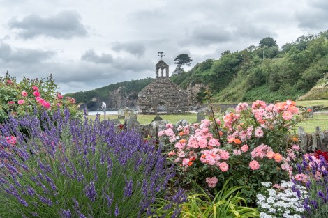 Church ruins in Cwm yr Eglwys, Pembrokeshire Coast Path