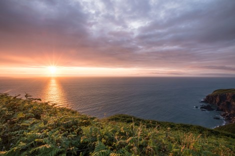 Sunset on the Pembrokeshire Coast Path