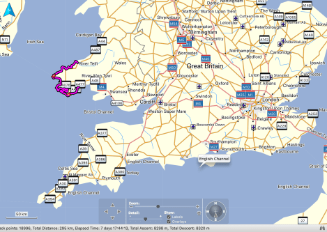 Pembrokeshire Coast Path trail from Basecamp