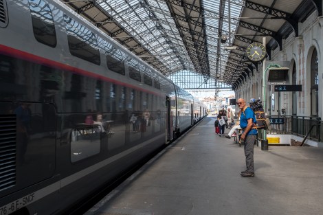 Arriving into Hendaye from Paris