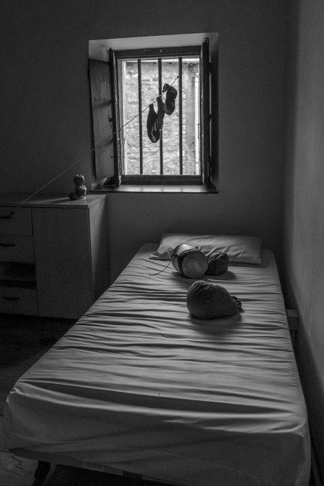 My bed at Albergue de Zumaia Convento de San José
