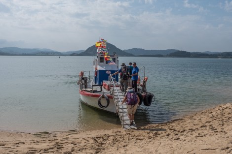 The boat crossing from El Puntal to Santoña