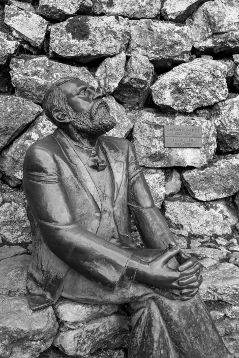 Antoni Gaudi statue at El Capricho de Gaudi