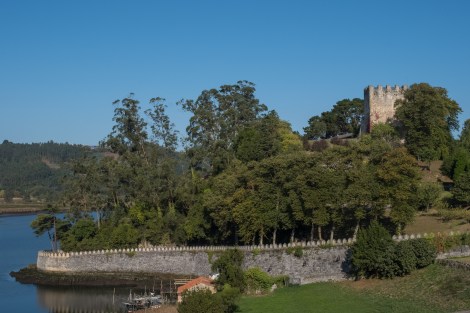San Martin's Castle (El Castillo de San Martín), built on top of pre-Roman ruins on the bank of the River Nalón near Soto del Barco