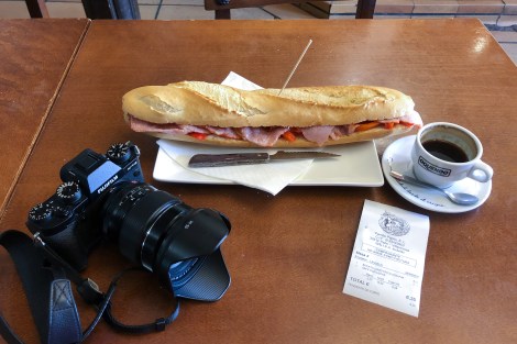 An enormous baguette at Casa Pepito in Peón