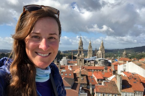 And just before leaving Santiago, I met my good friend Johnnie Walker and scrambled up to the top of a church for this incredible view of the Cathedral, thanks John!