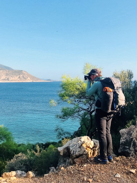 Me snapping those coastal views on the Lycian Way
