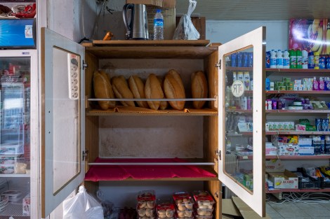 Every market has a fresh bread cupboard like this at the entrance
