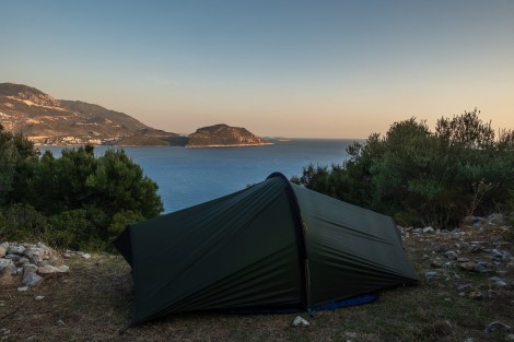 Camping with a view towards Kaş