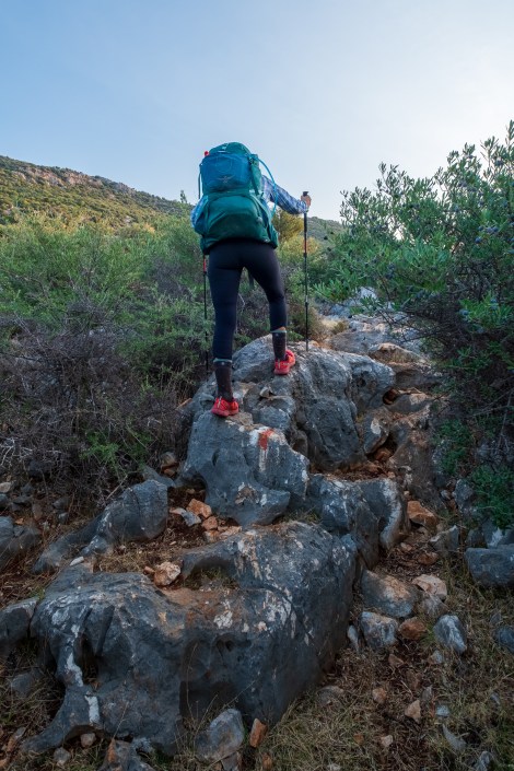 Rocky terrain on the Lycian Way