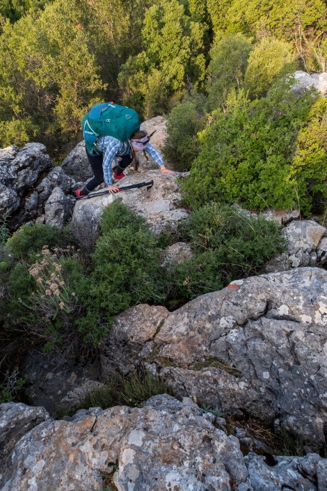 Note the red and white blaze on the rock, we're still on the Lycian Way