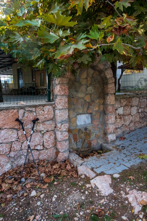Stopping to refill water in Gökçeören