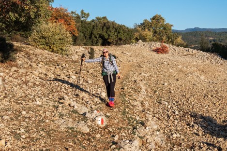 Sarah basking in the warmth of the sun