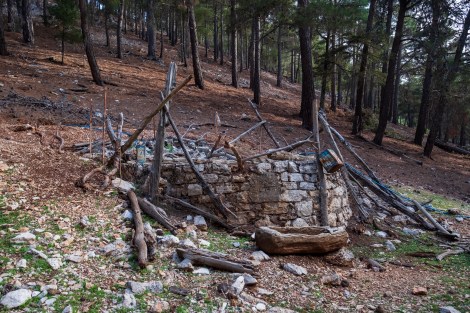 Passing a well on the Lycian Way