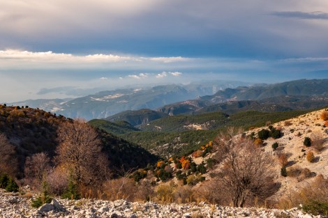 There's a storm brewing as we take a break and look back towards the sea