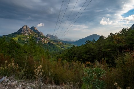 That's Antalya, way over there in the distance by the sea