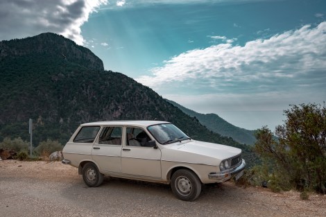 Retro cars on the Lycian Way