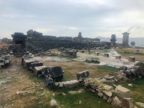 What a shame about the weather as we pass Xanthos Ruins