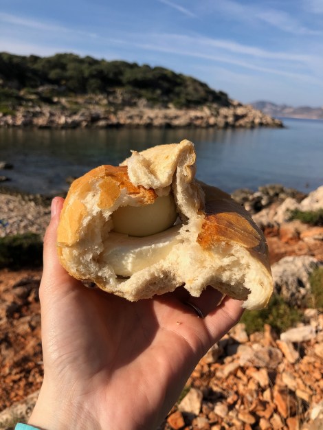 Rewarding myself with a cheese sandwich