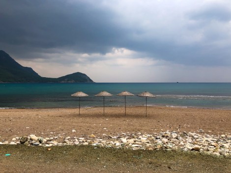 Passing by the beach in Karaöz, just before the rain (iPhone)